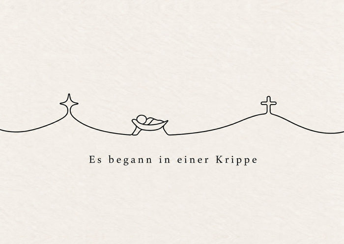 Es begann in einer Krippe Weihnachtspostkarte
