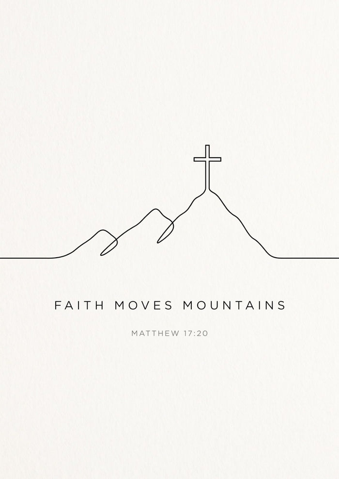 Faith moves mountains Postkarte