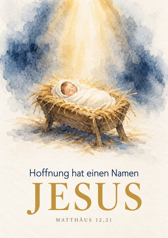 Hoffnung hat einen Namen Weihnachtspostkarte