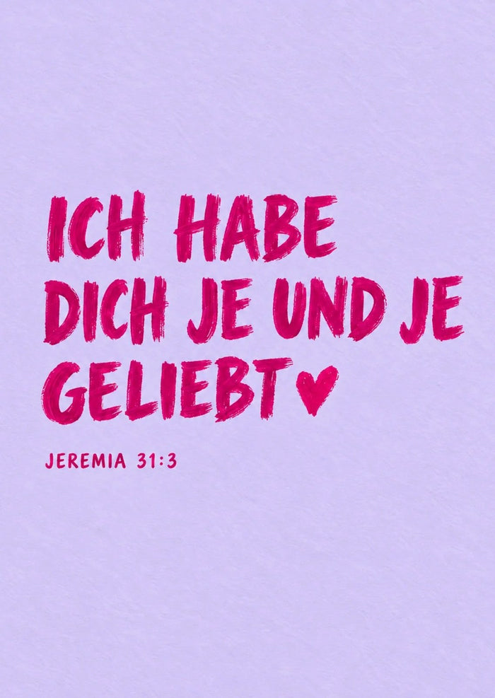 Ich habe dich je und je geliebt Postkarte