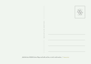 Lass mal Gott machen Postkarte Rückseite, Mountain Movers