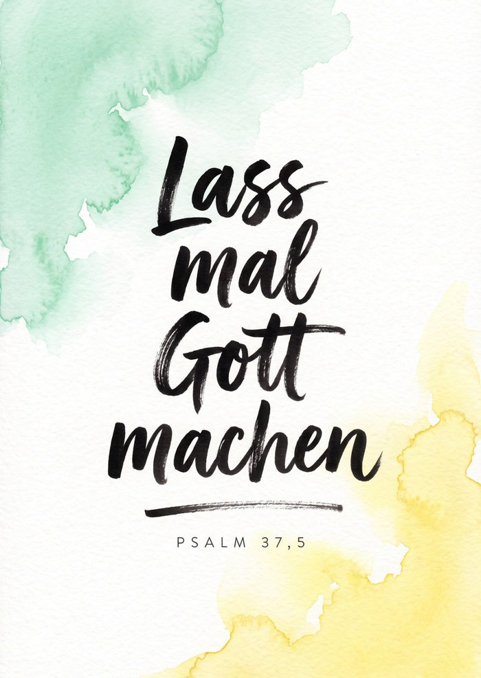 Lass mal Gott machen Postkarte