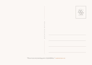 New every morning Postkarte Rückseite, Mountain Movers