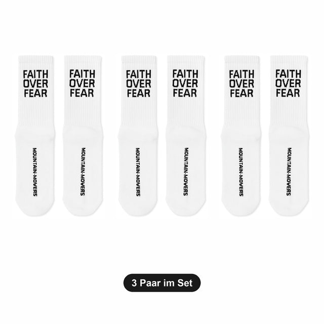 Faith over Fear Socken 3er-Bundle – dünne Sommersocken