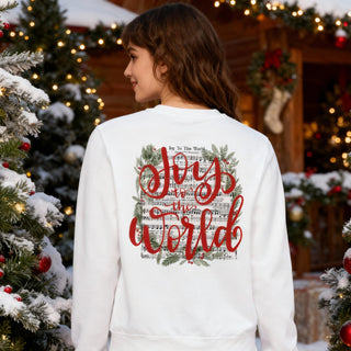 Joy to the world song Christmas Sweatshirt BackPrint