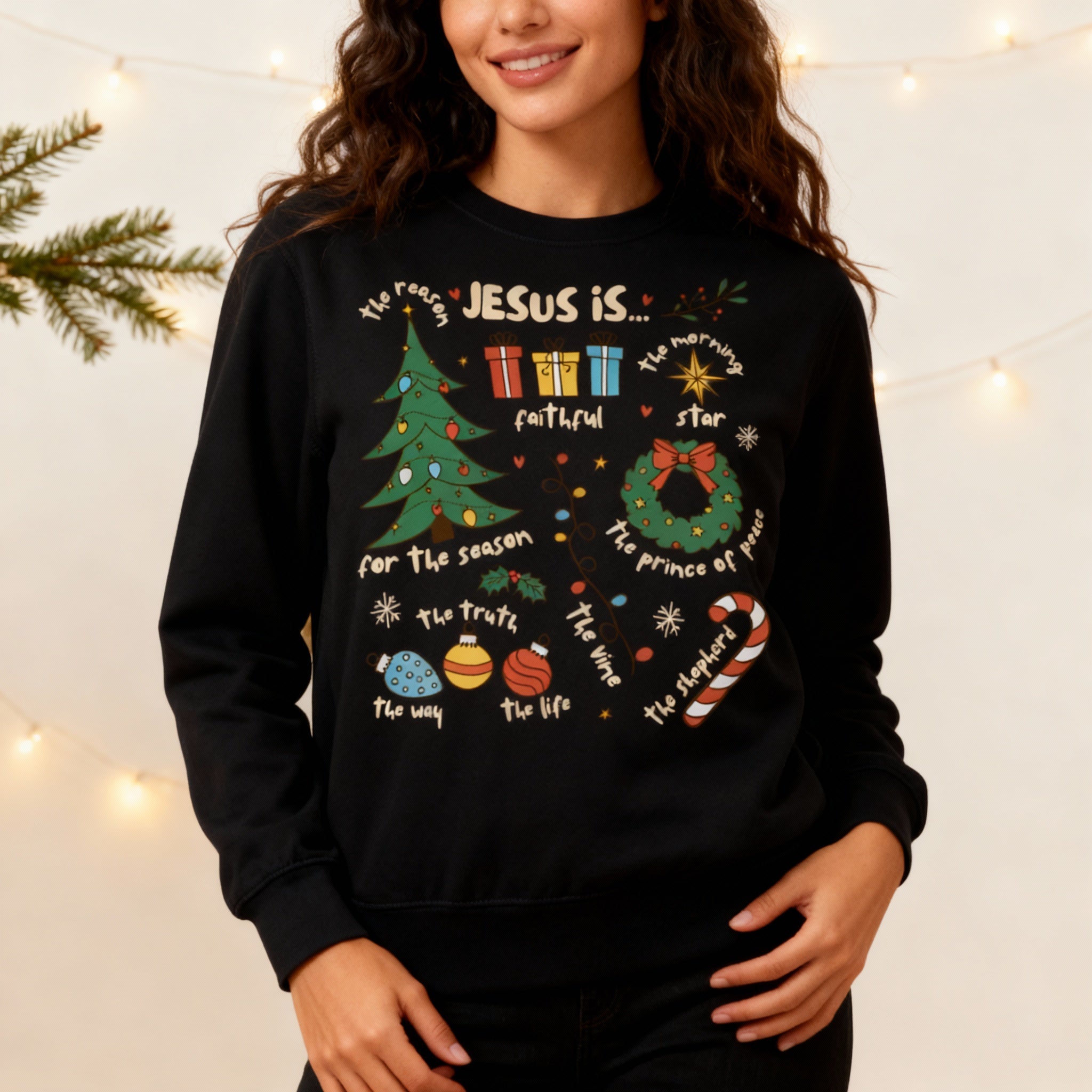 Jesus is Christmas colored Sweatshirt