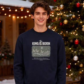The King is born Christmas Sweatshirt
