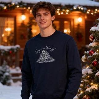 Joy to the World Sketch Christmas Sweatshirt