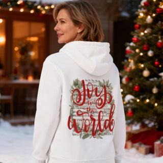 Joy to the World Song Christmas Hoodie BackPrint