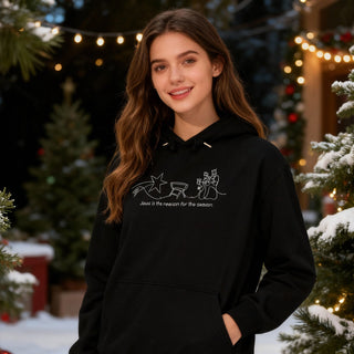 Jesus is the reason minimalistic Christmas Hoodie