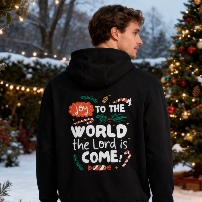 Joy to the World gekleurde kersthoodie