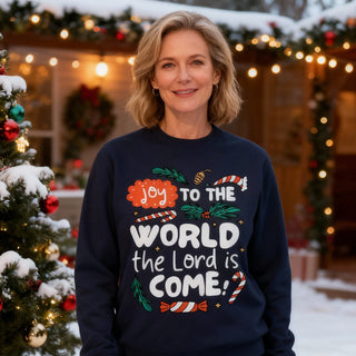 Joy to the World colored Christmas Sweatshirt