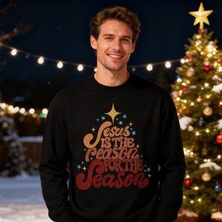 Jesus is the reason Tree brown Christmas Sweatshirt