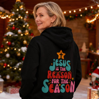 Jezus is de Redenboom Kerst Hoodie BackPrint