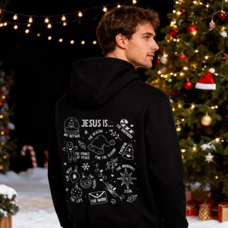 Jezus is Kerstmis Hoodie BackPrint