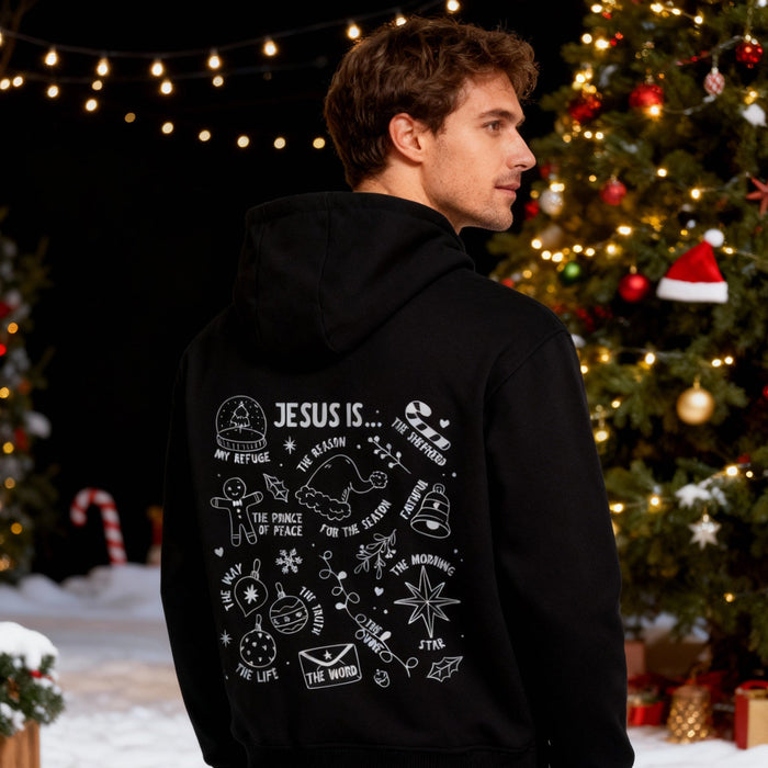 Jesus is Christmas hoodie backprint