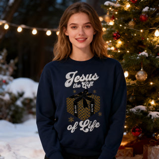 Jesus Gift of Life Christmas Sweatshirt