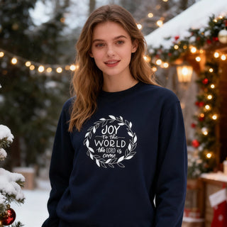 Joy to the World Circle Christmas Sweatshirt