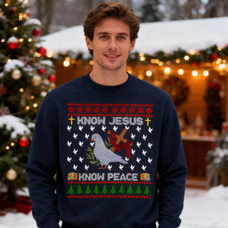 Know Jesus Christmas Sweatshirt