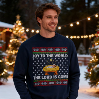 Joy to the World Manger Christmas Sweatshirt