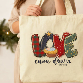 Love came down Christmas Tragetasche