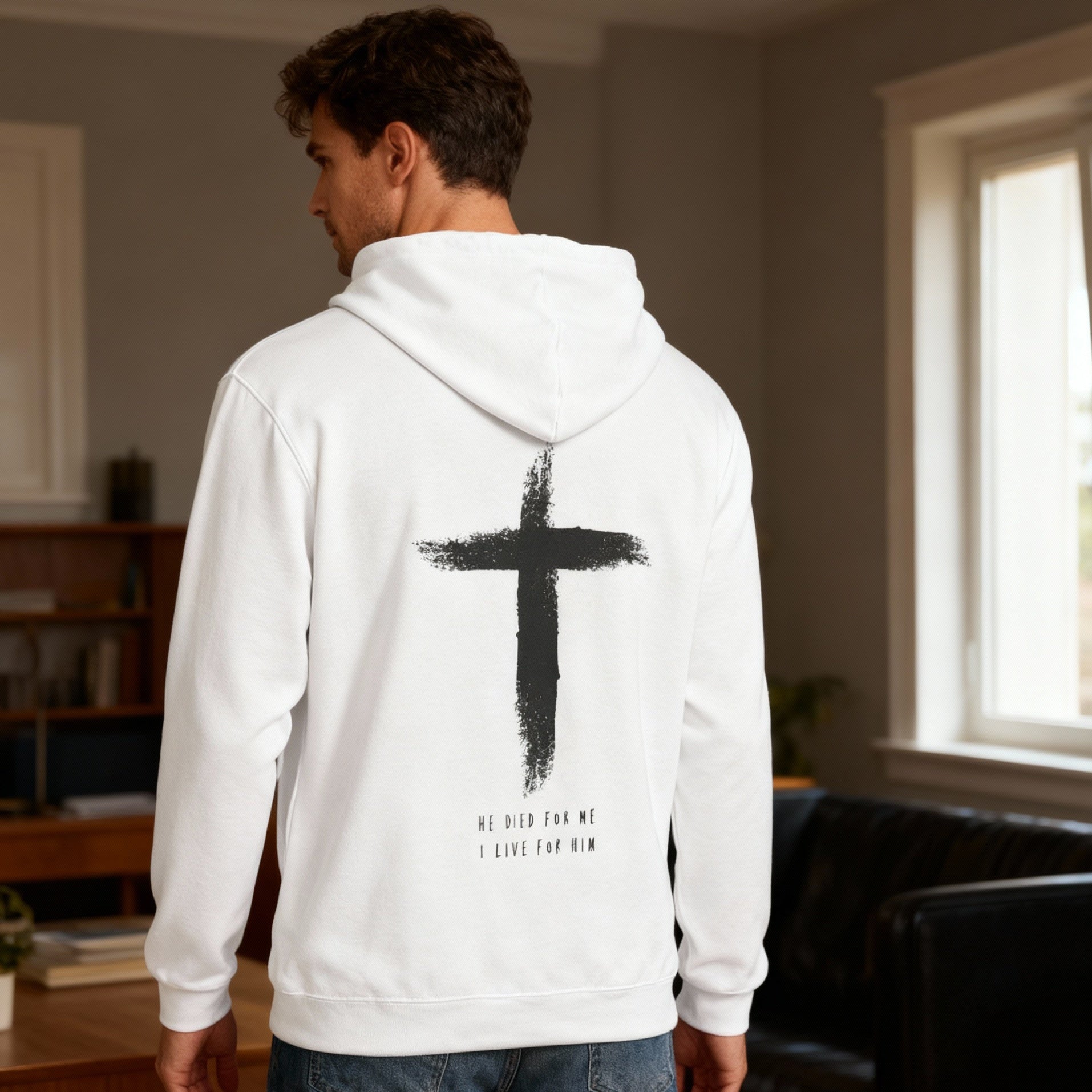 He Died Hoodie BackPrint