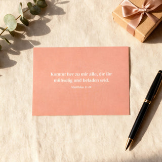 Kommt her zu mir Postkarte