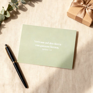 Vertraue auf den Herrn Postkarte