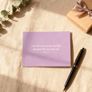 He cares for you Postkarte