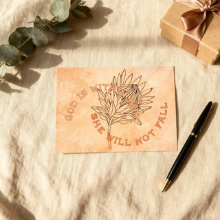 God is within her Flower Postkarte