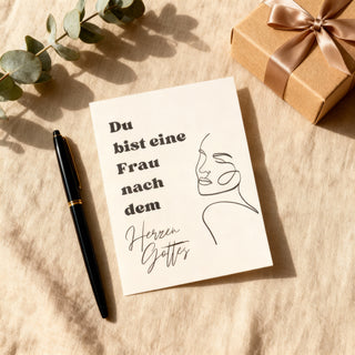 Du bist eine Frau Postkarte
