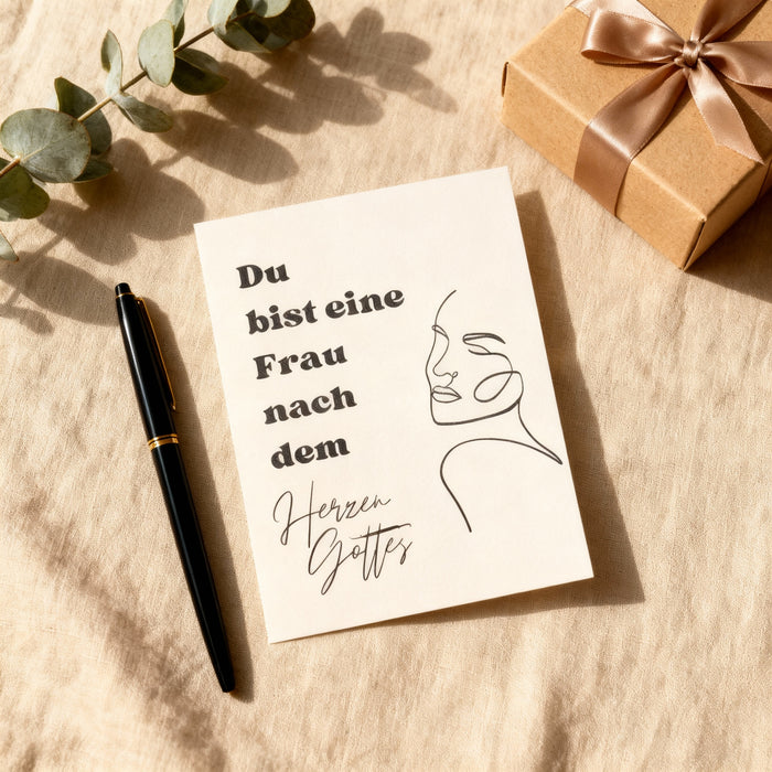 Jij bent een vrouw briefkaart