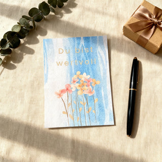 Wertvoll Flower Postkarte