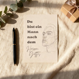Ich bin ein Mann Postkarte