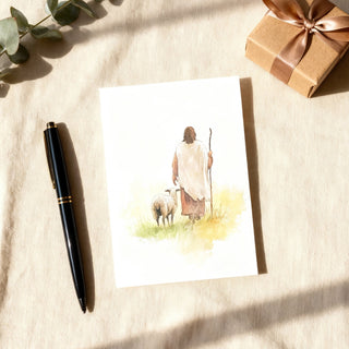 Jesus and the Sheep Postkarte
