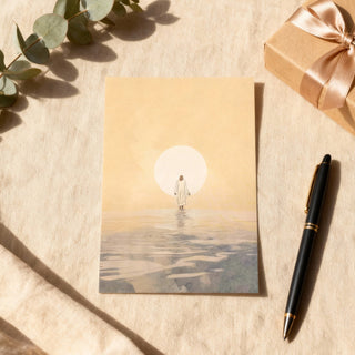 Walk on Water Aquarell Postkarte