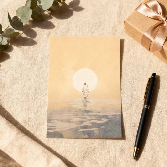 Walk on Water aquarel briefkaart