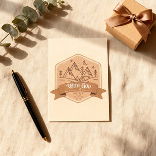 With God Retro Postkarte