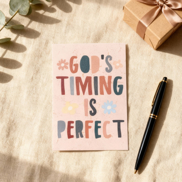 God's Timing postcard