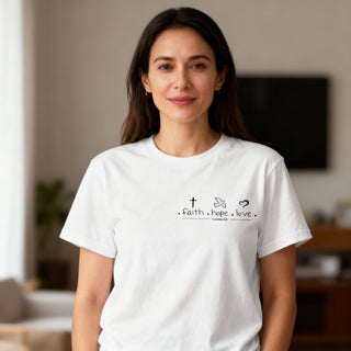 Geloof hoop liefde T-shirt