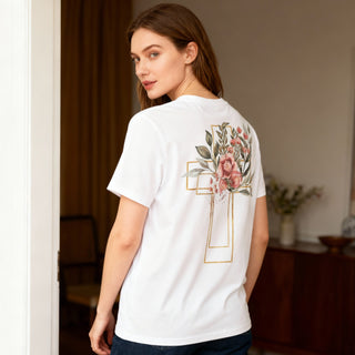 Golden Cross Aquarell Shirt BackPrint