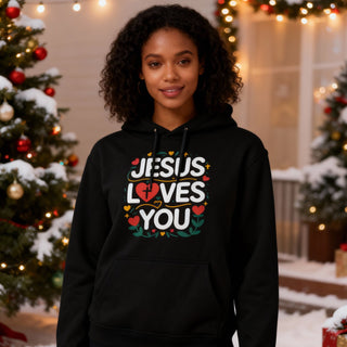 Jesus loves you Christmas Hoodie