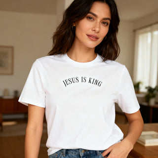 Jesus is King curved Shirt