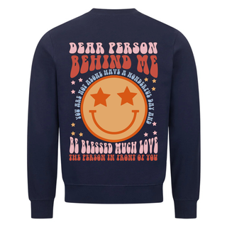 Dear Person Smile Christmas Sweatshirt (Back)