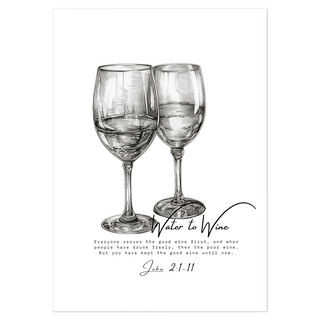 Water to Wine Sketch Poster