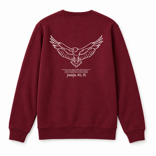 Adler Sweatshirt BackPrint Burgunder