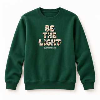 Be the Light letters Sweatshirt Grün