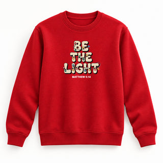 Be the Light letters Sweatshirt Rot