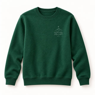 Bei Gott ist kein Ding unmöglich Christmas Sweatshirt Grün