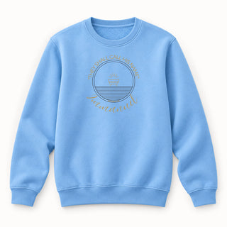Call his name Immanuel Christmas Sweatshirt Babyblau